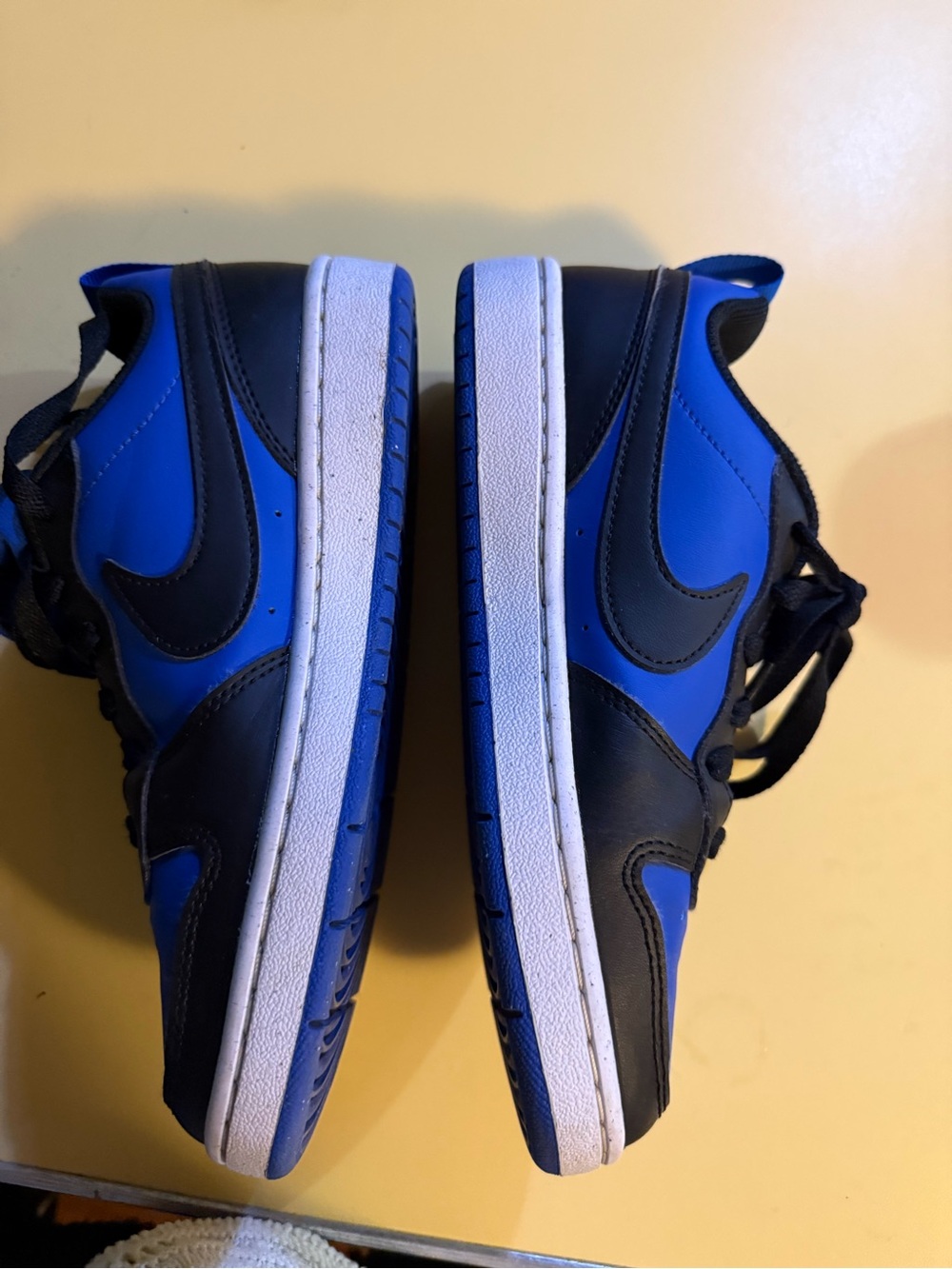 Nike Boys court borough  Blue and Black Low-Top Sneakers - Picture 2 of 4